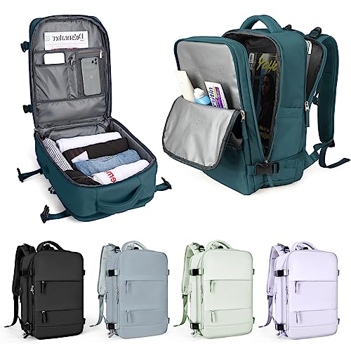 Handgepäck Rucksack für Ryanair 40x20x25,Reiserucksack für Easyjet Handgepäck 45x36x20 Rucksack Damen Herren mit Schuhfach,Flugzeug Carry-Ons Reiserucksack mit Laptopfach für Weekender,PK-Blau L von WEPLAN