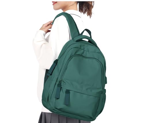 WEPLAN Rucksack Damen,15,6 Zoll Laptop Rucksack Schulrucksack Mädchen Teenager,Rucksack Schule für Mädchen Teenager Wasserdichter Schultasche Daypack für Reise Arbeit,Armeegrün von WEPLAN