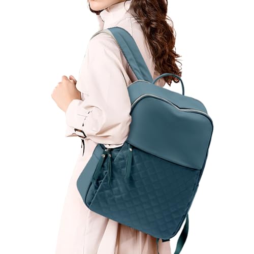 WEPLAN Rucksack Damen,15,6 Zoll Laptop Rucksack Schulrucksack Mädchen Teenager,Rucksack Schule für Mädchen Teenager Wasserdichter Schultasche Daypack für Reise Arbeit,Pfauenblau von WEPLAN