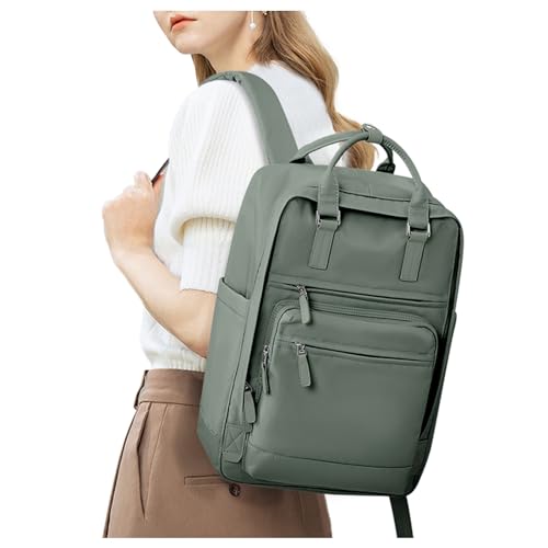 WEPLAN Schulrucksack Mädchen Jungen Schultasche for Teenager Rucksack Damen Herren Casual Daypack Rucksäcke Schule Schulranzen für Uni Reise Arbeit Backpack für 15.6 Zoll Laptop Bookbag,Armeegrün von WEPLAN