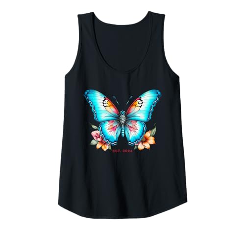 Damen Colorful Butterfly Graphic Apparel - Nature & Spring Art Tank Top Damen Colorful Butterfly Graphic Apparel - Nature & Spring Art Tank Top von WERDIF