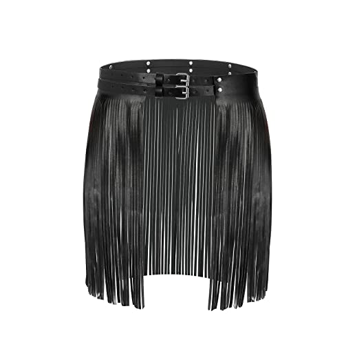 WERFORU Damen Fransen Rock Gürtel Mode Kunstleder Quaste Taillengürtel Frauen Punk Gürtel mit Quaste WERFORU Damen Fransen Rock Gürtel Mode Kunstleder Quaste Taillengürtel Frauen Punk Gürtel mit Quaste von WERFORU