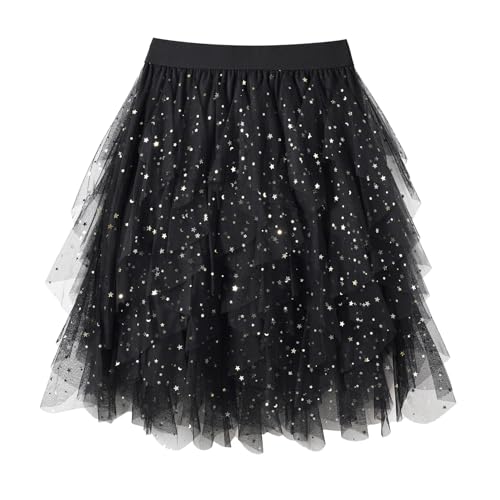 WERFORU Damen Tüllrock Petticoat Tütü High Waist A-Linie Tutu Rock Midirock Sommerrock WERFORU Damen Tüllrock Petticoat Tütü High Waist A-Linie Tutu Rock Midirock Sommerrock von WERFORU
