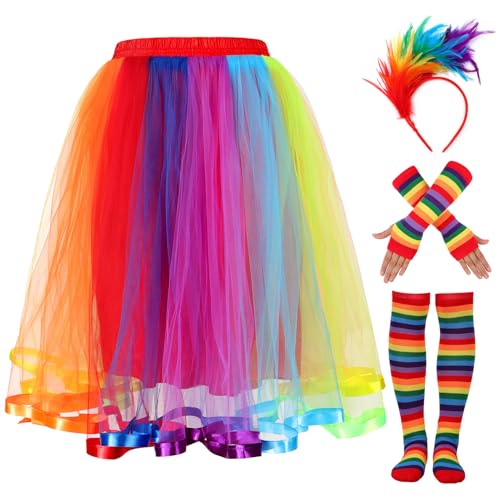 WERFORU Karneval Tüll Rock Set Frauen Röcke Set von WERFORU