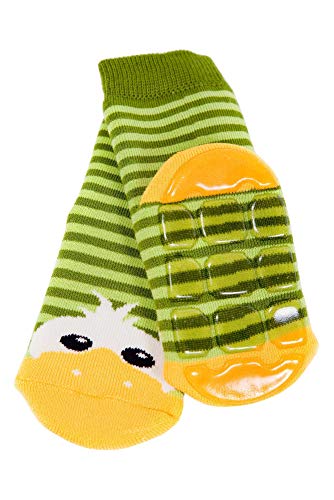 WERI SPEZIALS Baby Voll-ABS Socke Enten Motiv in Gruen Gr.18-19 (9-12 Monate) von Weri Spezials