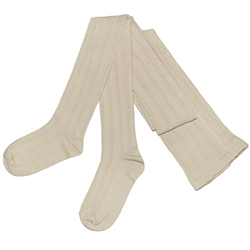 Weri Spezials Damen Strumpfhose aus ökologische Baumwolle, Warme und Modische Rippe Strickstrumpfhose (as3, numeric, numeric_36, numeric_38, regular, regular, Sand Bergstrümpfe, 36-38) von Weri Spezials