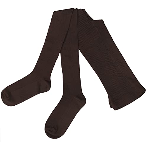 Weri Spezials Damen Strumpfhose aus ökologische Baumwolle, Warme und Modische Rippe Strickstrumpfhose (as3, numeric, numeric_44, numeric_46, regular, regular, Schoko, 44-46) von Weri Spezials