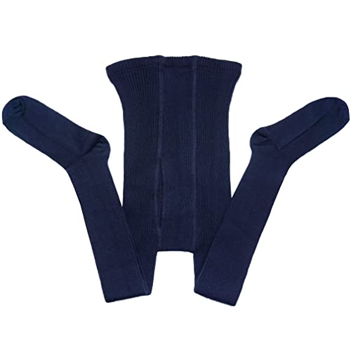 Weri Spezials Herren Strumpfhose mit Eingriff Baumwolle Rippe in mehreren tollen Farben (Marine Rippe, 50-52) von Weri Spezials