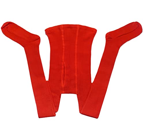 Weri Spezials Herren Strumpfhose mit Eingriff Baumwolle Rippe in mehreren tollen Farben (Rot Rippe, 50-52) von Weri Spezials