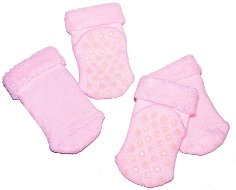WERI SPEZIALS Strumpfhersteller GmbH ABS-Socken Baby ABS-Socken 2-er Pack >>Warme Füßchen<< weiche Baumwolle (Set) 2er-Pack von WERI SPEZIALS Strumpfhersteller GmbH