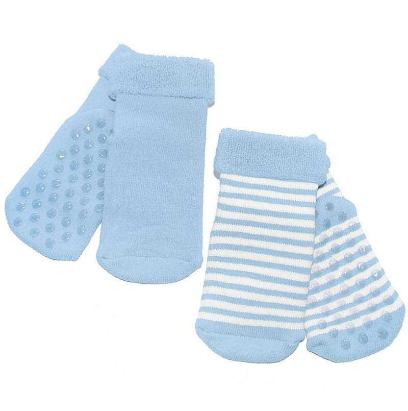 WERI SPEZIALS Strumpfhersteller GmbH ABS-Socken Baby ABS-Socken 2-er Pack >>Warme Füßchen: Ringel<< weiche Baumwolle (Set) 2er-Pack von WERI SPEZIALS Strumpfhersteller GmbH