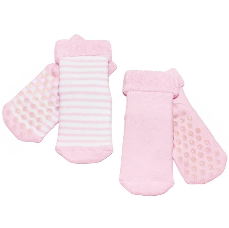 WERI SPEZIALS Strumpfhersteller GmbH ABS-Socken Baby ABS-Socken 2-er Pack >>Warme Füßchen: Ringel<< weiche Baumwolle (Set) 2er-Pack von WERI SPEZIALS Strumpfhersteller GmbH