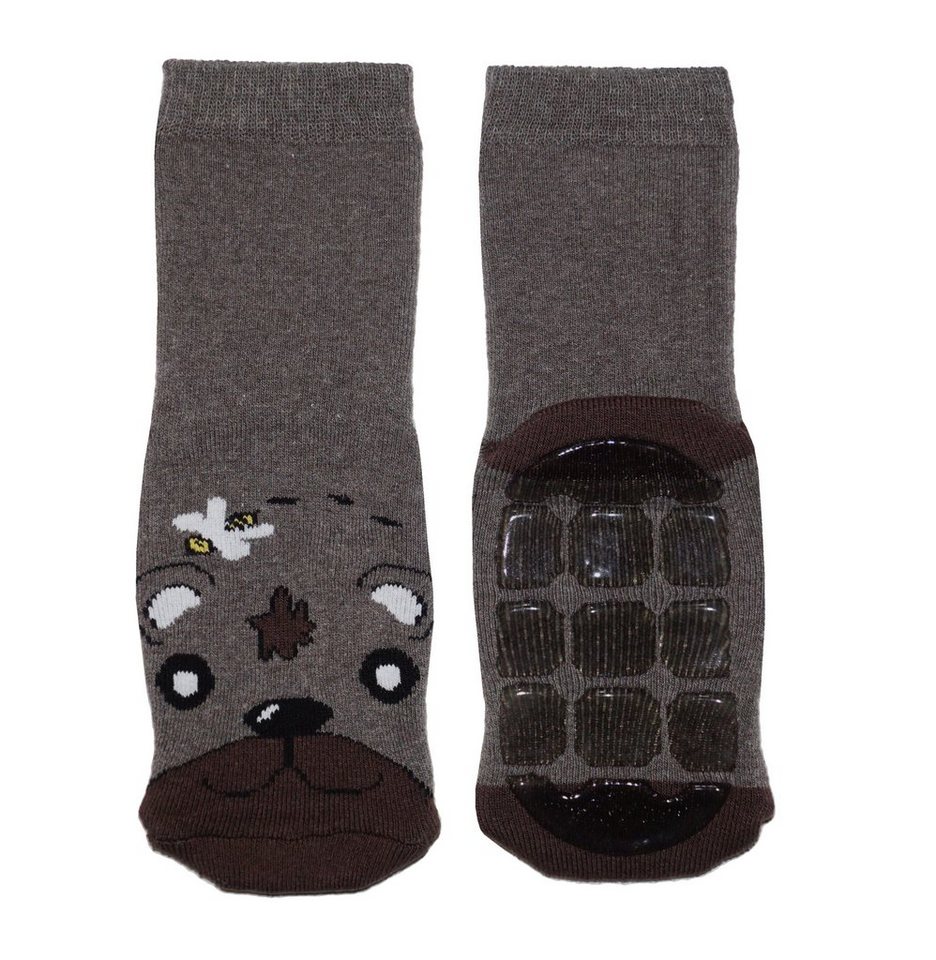 WERI SPEZIALS Strumpfhersteller GmbH ABS-Socken Kinder ABS-Socken >>Honigbär<< aus Baumwolle mit Frottee von WERI SPEZIALS Strumpfhersteller GmbH