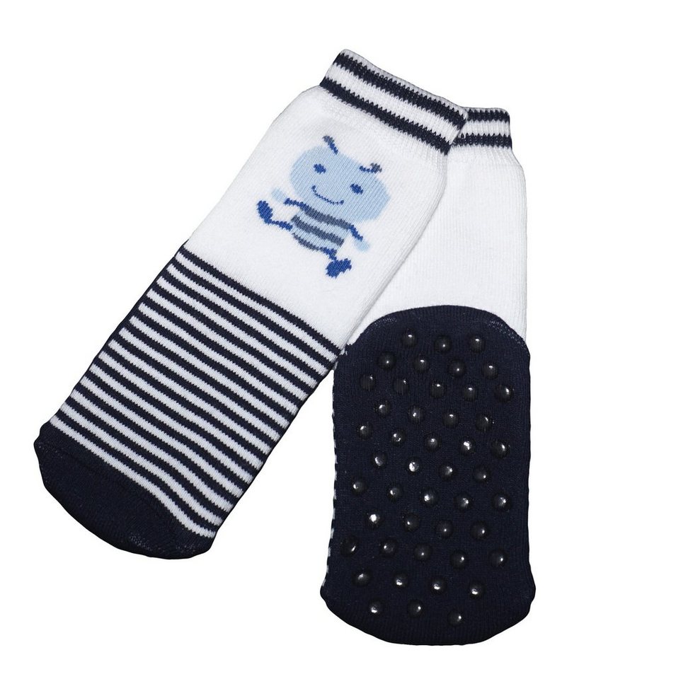 WERI SPEZIALS Strumpfhersteller GmbH ABS-Socken Kinder ABS-Socken >>Kleine Ameise<< aus Baumwolle mit Frottee von WERI SPEZIALS Strumpfhersteller GmbH