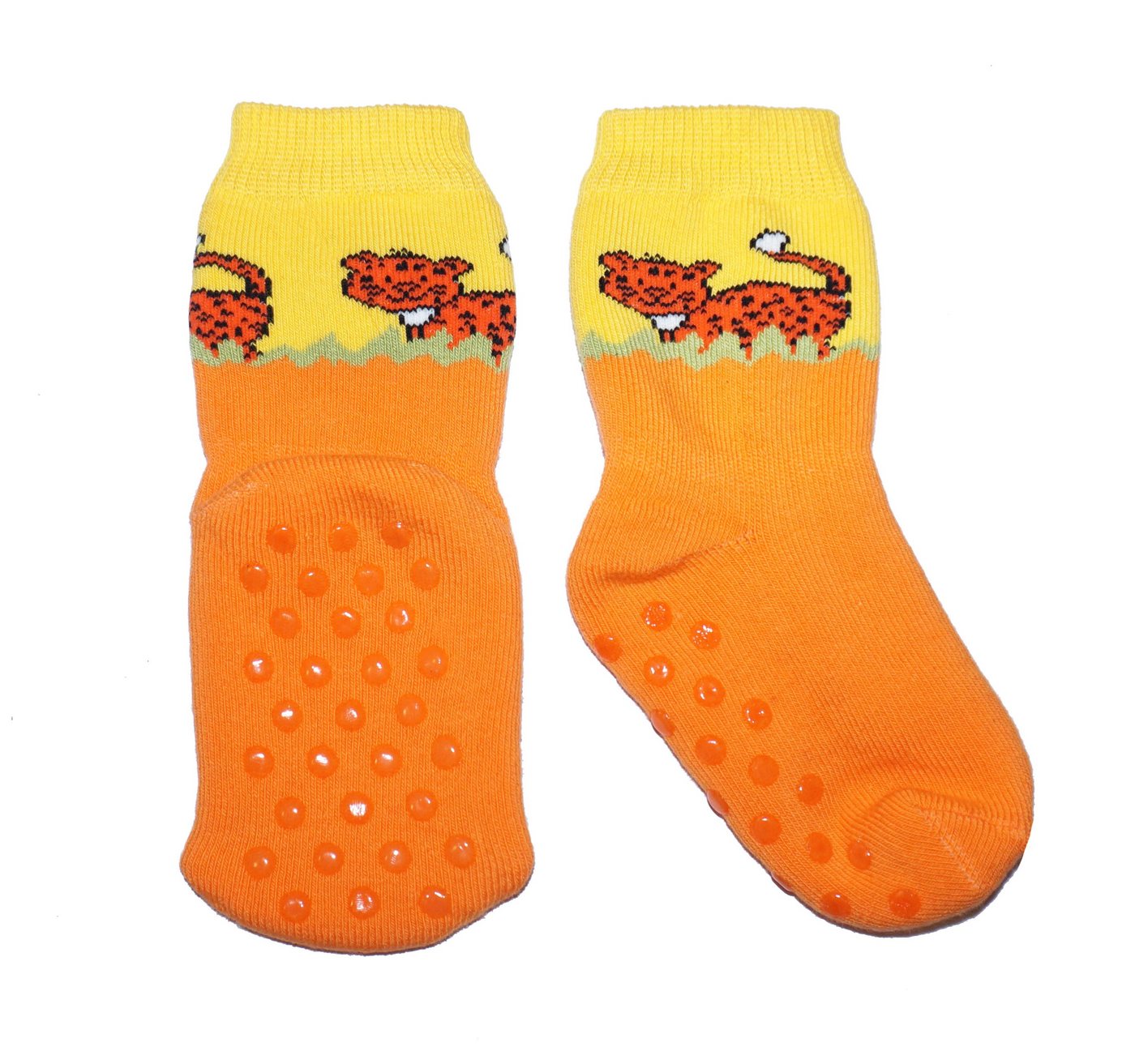 WERI SPEZIALS Strumpfhersteller GmbH ABS-Socken Kinder ABS-Socken >>Leopard<< aus Baumwolle mit Frottee von WERI SPEZIALS Strumpfhersteller GmbH