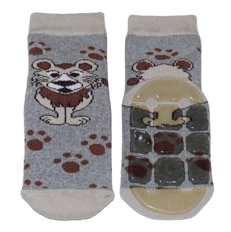 WERI SPEZIALS Strumpfhersteller GmbH ABS-Socken Kinder ABS-Socken >>Löwe<< weiche Baumwolle mit Frottee von WERI SPEZIALS Strumpfhersteller GmbH
