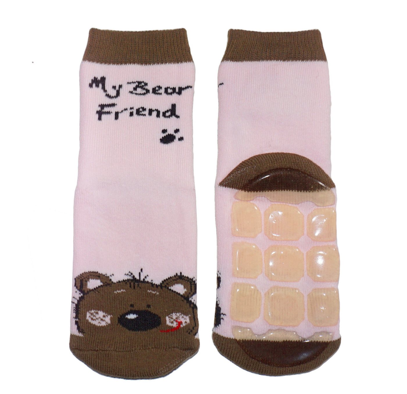 WERI SPEZIALS Strumpfhersteller GmbH ABS-Socken Kinder ABS-Socken >>My Bear Friend<< aus Baumwolle mit Frottee von WERI SPEZIALS Strumpfhersteller GmbH