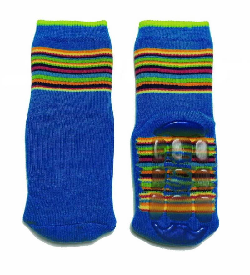 WERI SPEZIALS Strumpfhersteller GmbH ABS-Socken Kinder ABS-Socken >>Regenbogen<< aus Baumwolle mit Frottee von WERI SPEZIALS Strumpfhersteller GmbH