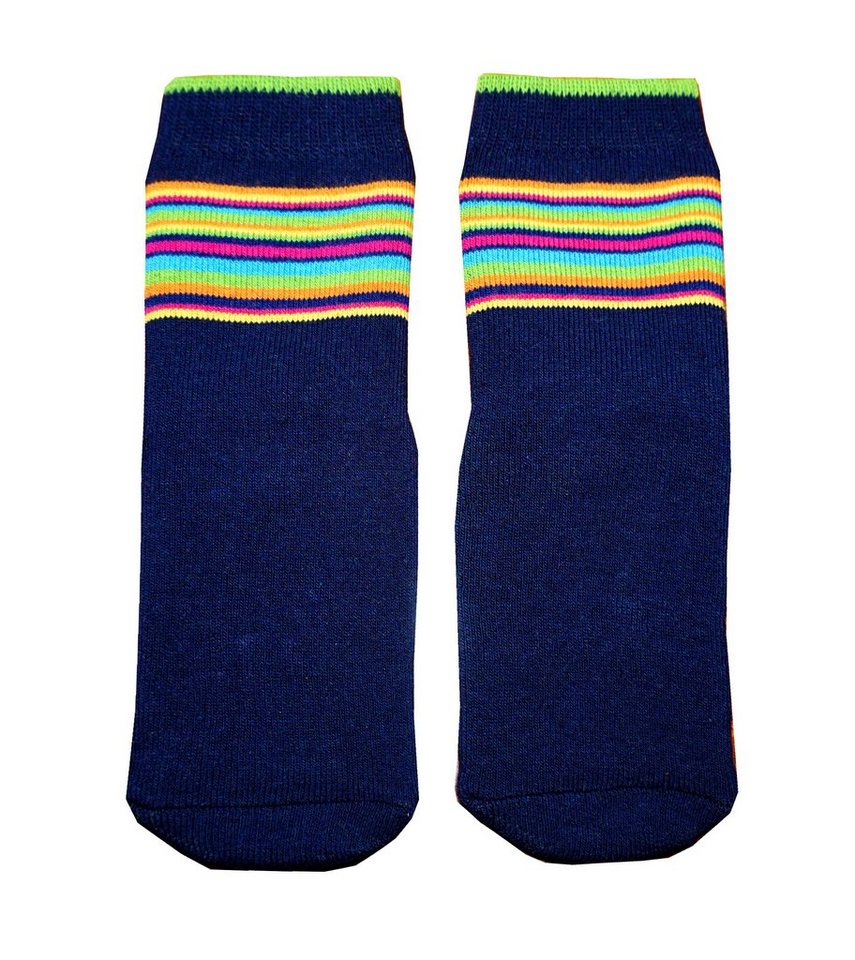 WERI SPEZIALS Strumpfhersteller GmbH ABS-Socken Kinder ABS-Socken >>Regenbogen<< aus Baumwolle mit Frottee von WERI SPEZIALS Strumpfhersteller GmbH