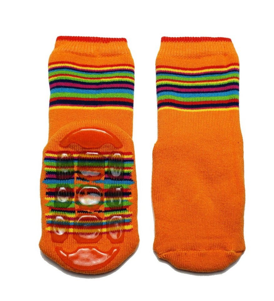 WERI SPEZIALS Strumpfhersteller GmbH ABS-Socken Kinder ABS-Socken >>Regenbogen<< aus Baumwolle mit Frottee von WERI SPEZIALS Strumpfhersteller GmbH