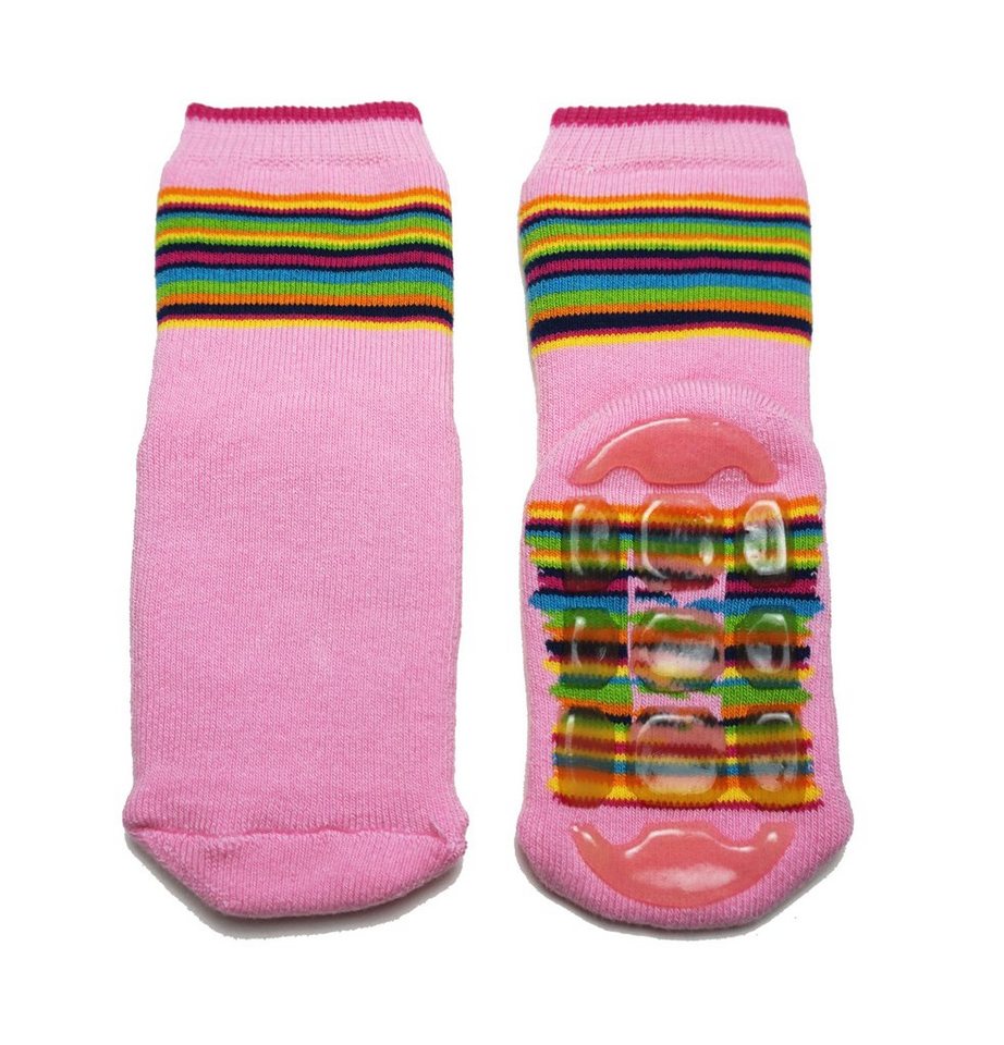 WERI SPEZIALS Strumpfhersteller GmbH ABS-Socken Kinder ABS-Socken >>Regenbogen<< aus Baumwolle mit Frottee von WERI SPEZIALS Strumpfhersteller GmbH