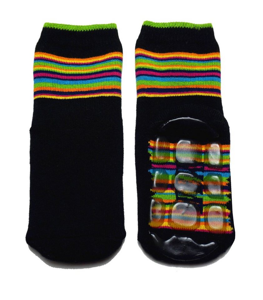 WERI SPEZIALS Strumpfhersteller GmbH ABS-Socken Kinder ABS-Socken >>Regenbogen<< aus Baumwolle mit Frottee von WERI SPEZIALS Strumpfhersteller GmbH