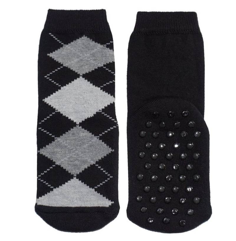 WERI SPEZIALS Strumpfhersteller GmbH ABS-Socken Kinder ABS-Socken >>Rhombus<< weiche Baumwolle mit Frottee von WERI SPEZIALS Strumpfhersteller GmbH