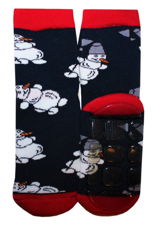 WERI SPEZIALS Strumpfhersteller GmbH ABS-Socken Kinder ABS-Socken >>Schneemann<< weiche Baumwolle mit Frottee von WERI SPEZIALS Strumpfhersteller GmbH