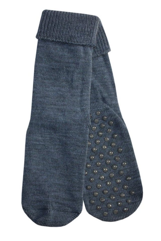 WERI SPEZIALS Strumpfhersteller GmbH ABS-Socken Kinder ABS-Socken >>Umschlag<< aus Wolle von WERI SPEZIALS Strumpfhersteller GmbH