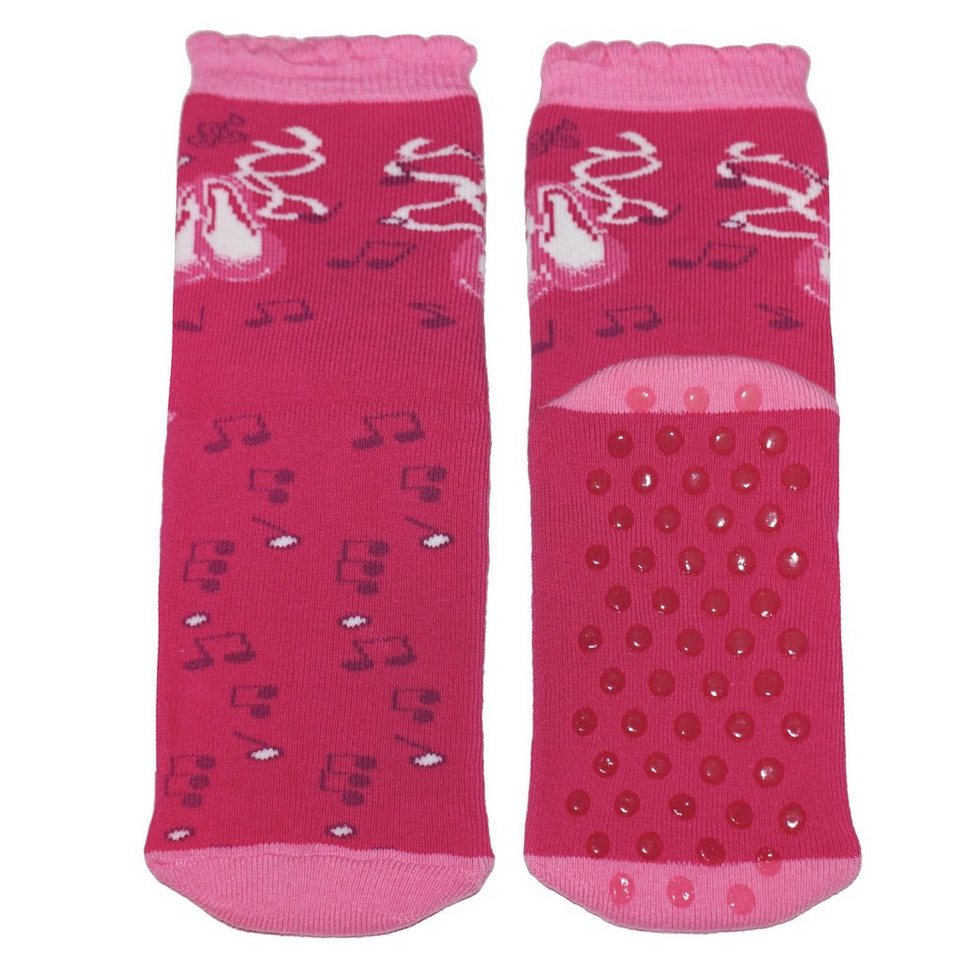 WERI SPEZIALS Strumpfhersteller GmbH ABS-Socken Kinder ABS-Socken für Mädchen >>Ballettschuhe<< aus Baumwolle mit Frottee von WERI SPEZIALS Strumpfhersteller GmbH