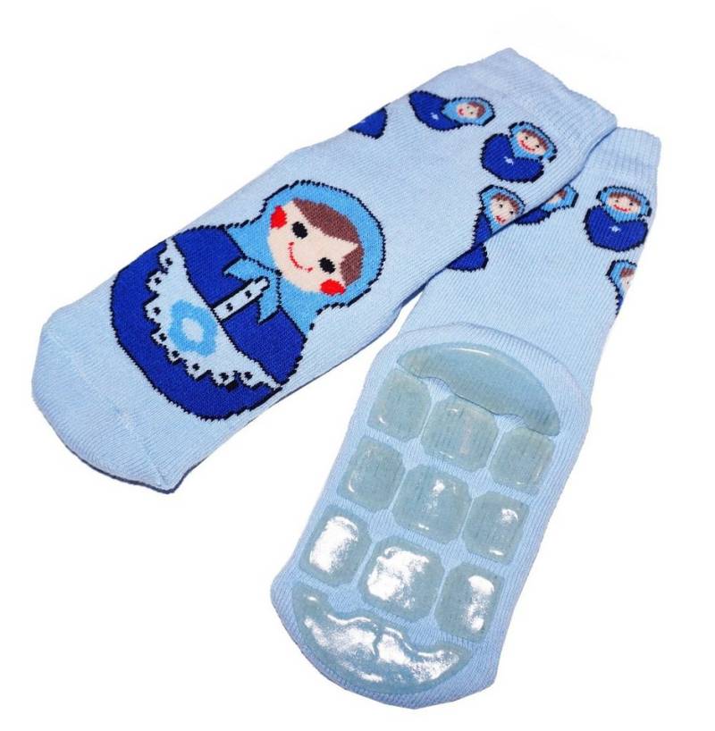 WERI SPEZIALS Strumpfhersteller GmbH ABS-Socken Kinder ABS-Socken für Mädchen >>Matroschka<< weiche Baumwolle mit Frottee von WERI SPEZIALS Strumpfhersteller GmbH