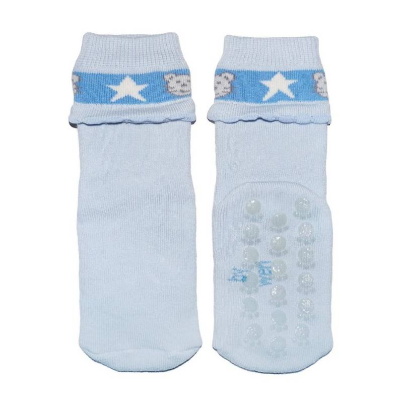 WERI SPEZIALS Strumpfhersteller GmbH ABS-Socken Kinder ABS-Socken für Mädchen >>Sternbär<< weiche Baumwolle mit Frottee von WERI SPEZIALS Strumpfhersteller GmbH