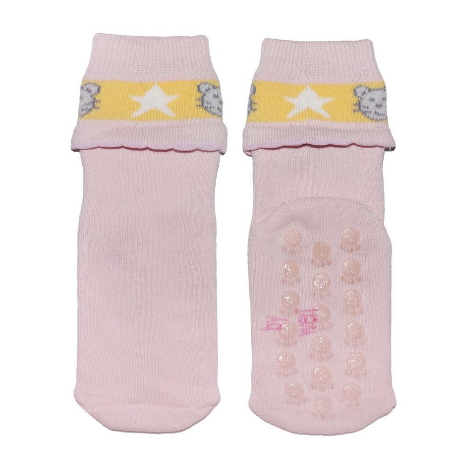 WERI SPEZIALS Strumpfhersteller GmbH ABS-Socken Kinder ABS-Socken für Mädchen >>Sternbär<< aus Baumwolle mit Frottee von WERI SPEZIALS Strumpfhersteller GmbH