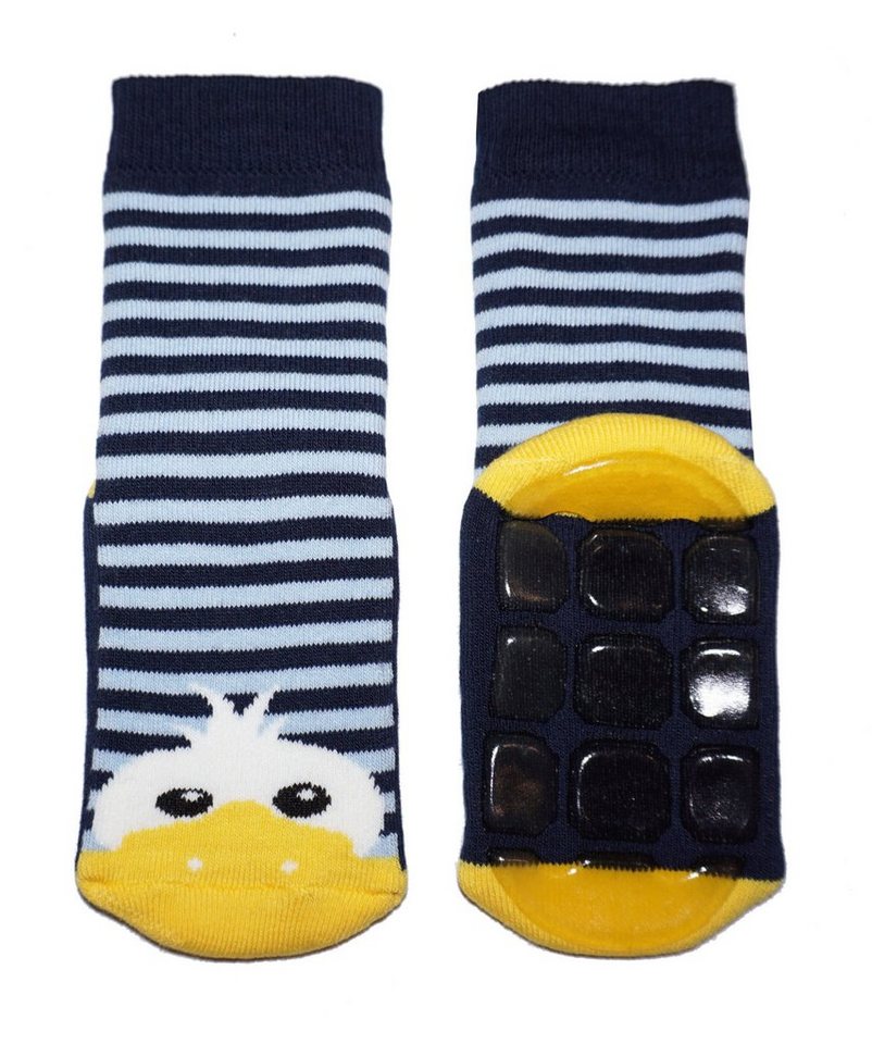 WERI SPEZIALS Strumpfhersteller GmbH ABS-Socken Kinder ABS-Socken für Mädchen und Jungs >>Kleine Ente<< aus Baumwolle mit Frottee von WERI SPEZIALS Strumpfhersteller GmbH