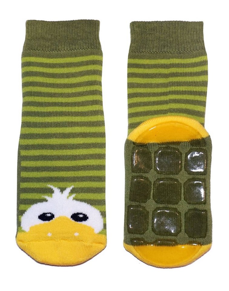 WERI SPEZIALS Strumpfhersteller GmbH ABS-Socken Kinder ABS-Socken für Mädchen und Jungs >>Kleine Ente<< aus Baumwolle mit Frottee von WERI SPEZIALS Strumpfhersteller GmbH