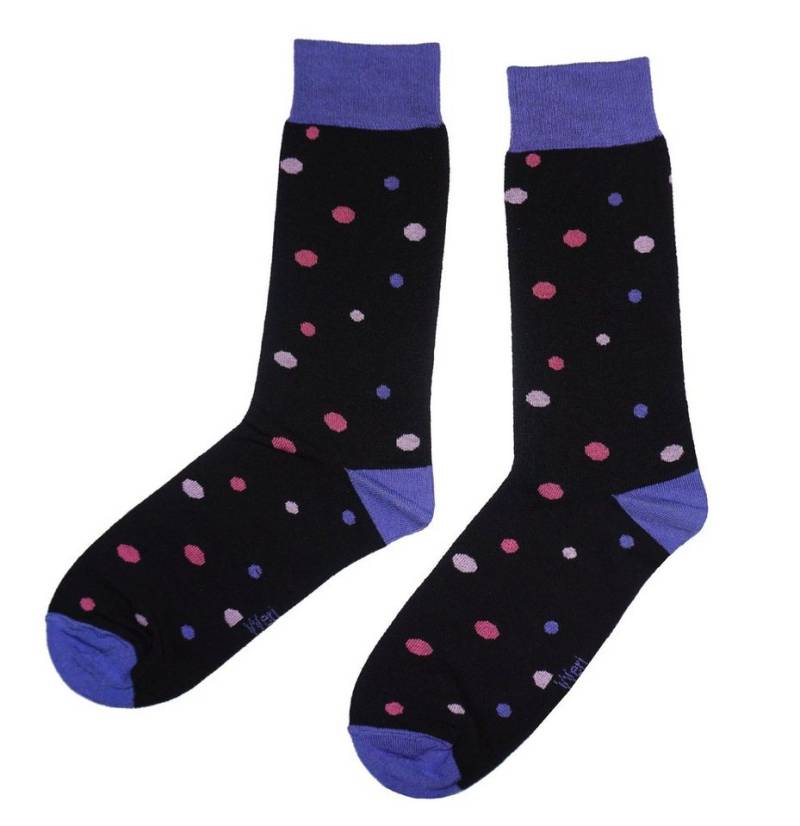 WERI SPEZIALS Strumpfhersteller GmbH Basicsocken Damen Socken >>Ringel und Punkte<< weiche Baumwolle (1-Paar) von WERI SPEZIALS Strumpfhersteller GmbH