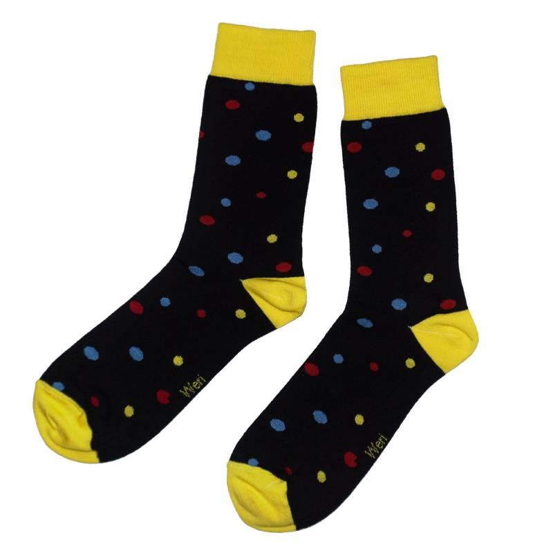 WERI SPEZIALS Strumpfhersteller GmbH Basicsocken Damen Socken >>Ringel und Punkte<< weiche Baumwolle (1-Paar) von WERI SPEZIALS Strumpfhersteller GmbH