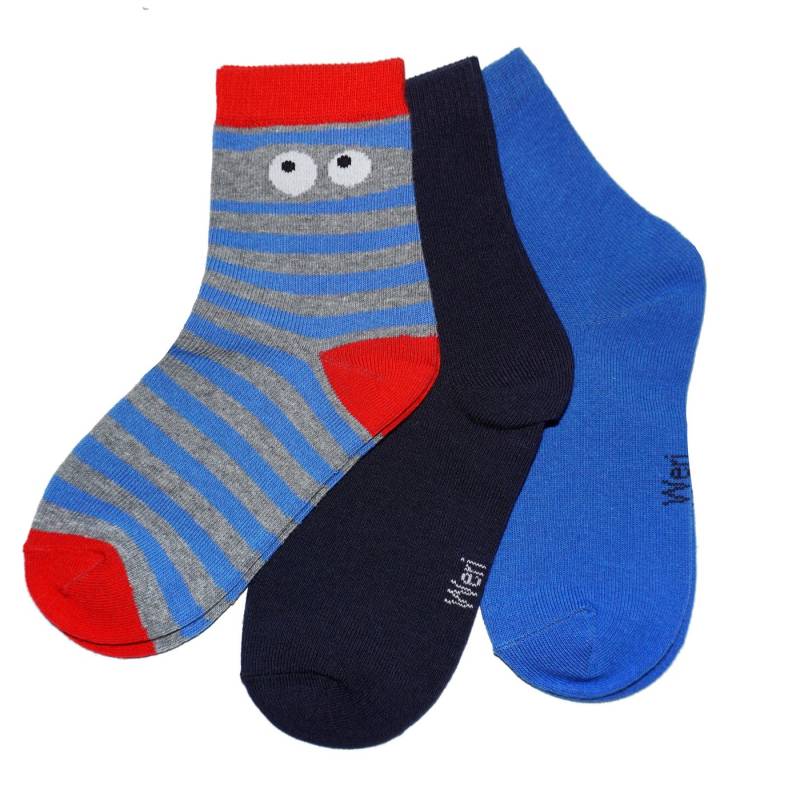 WERI SPEZIALS Strumpfhersteller GmbH Basicsocken Kinder Socken in 3-er Packs >>Mix<< weiche Baumwolle (Set, 3-Paar) von WERI SPEZIALS Strumpfhersteller GmbH