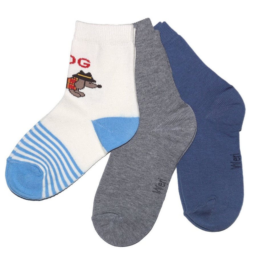 WERI SPEZIALS Strumpfhersteller GmbH Basicsocken Kinder Socken in 3-er Packs >>Mix<< aus Baumwolle (Set, 3-Paar) von WERI SPEZIALS Strumpfhersteller GmbH