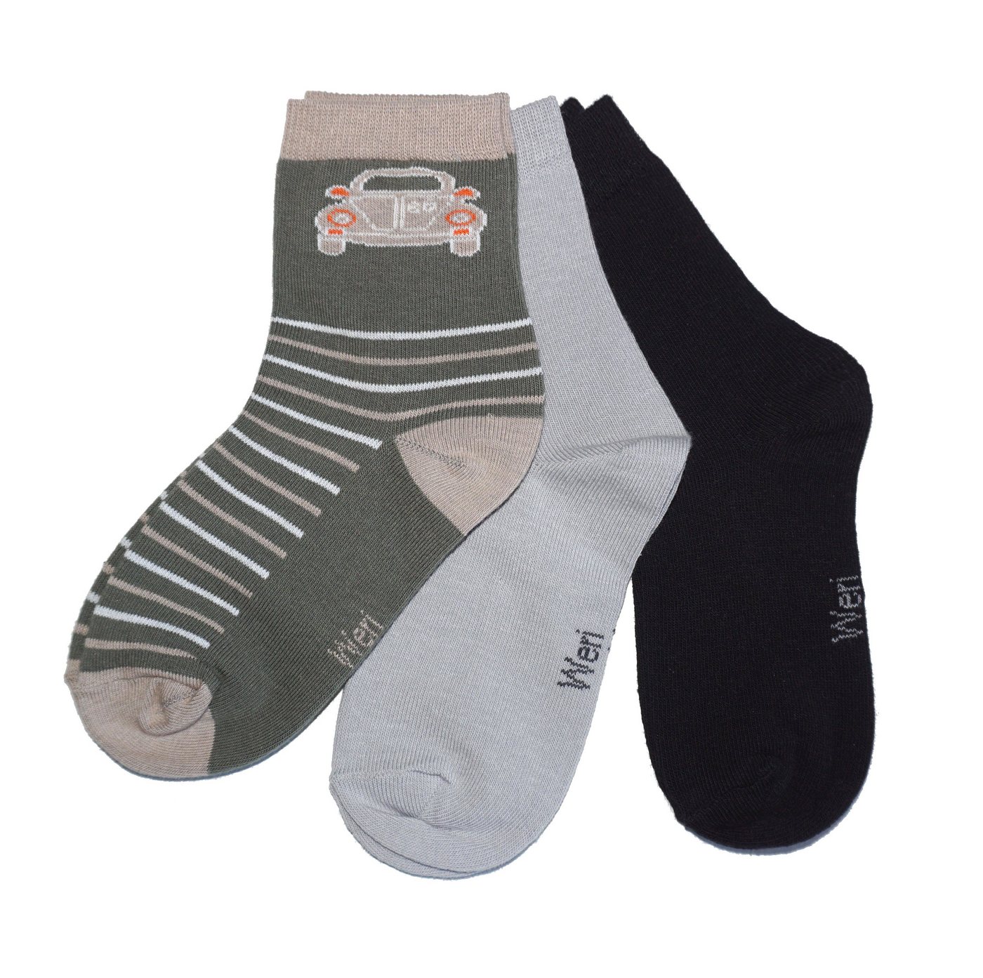 WERI SPEZIALS Strumpfhersteller GmbH Basicsocken Kinder Socken in 3-er Packs >>Mix<< aus Baumwolle (Set, 3-Paar) von WERI SPEZIALS Strumpfhersteller GmbH