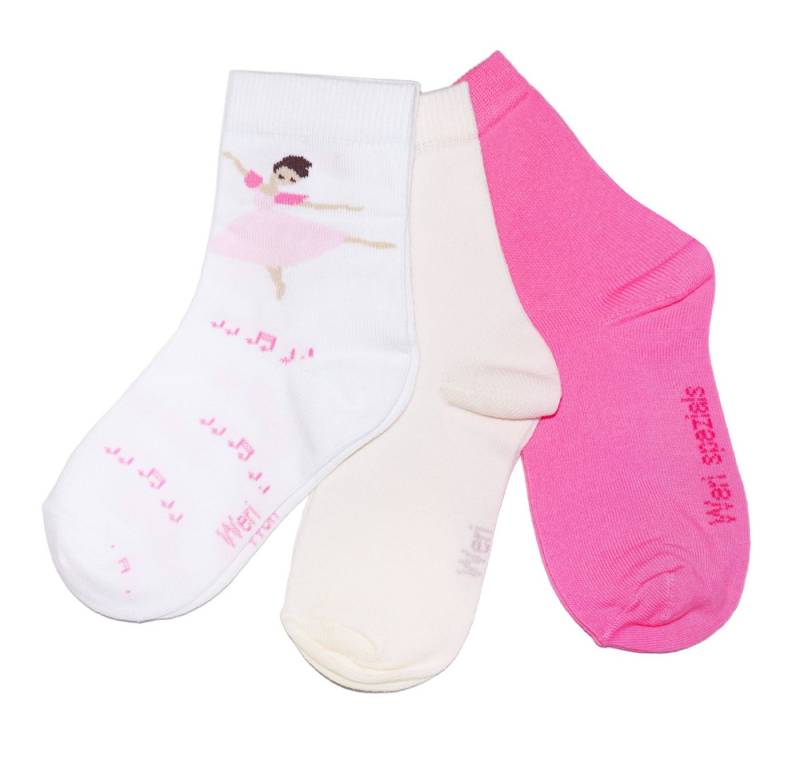 WERI SPEZIALS Strumpfhersteller GmbH Basicsocken Socken 3-er Sets für Mädchen mit verschiedenen Mustern (3-Paar) von WERI SPEZIALS Strumpfhersteller GmbH