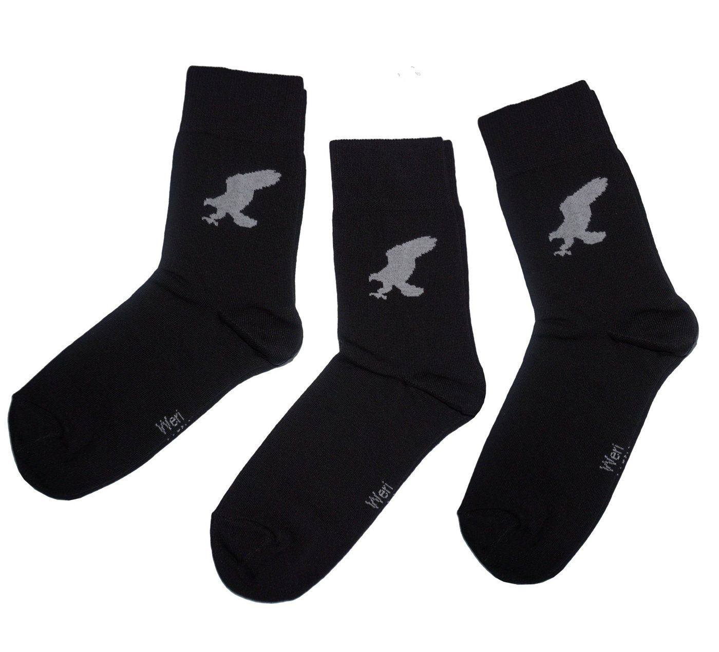 WERI SPEZIALS Strumpfhersteller GmbH Businesssocken Herren Businesssocken 3-er Pack >>Adler<< mit Baumwolle von WERI SPEZIALS Strumpfhersteller GmbH