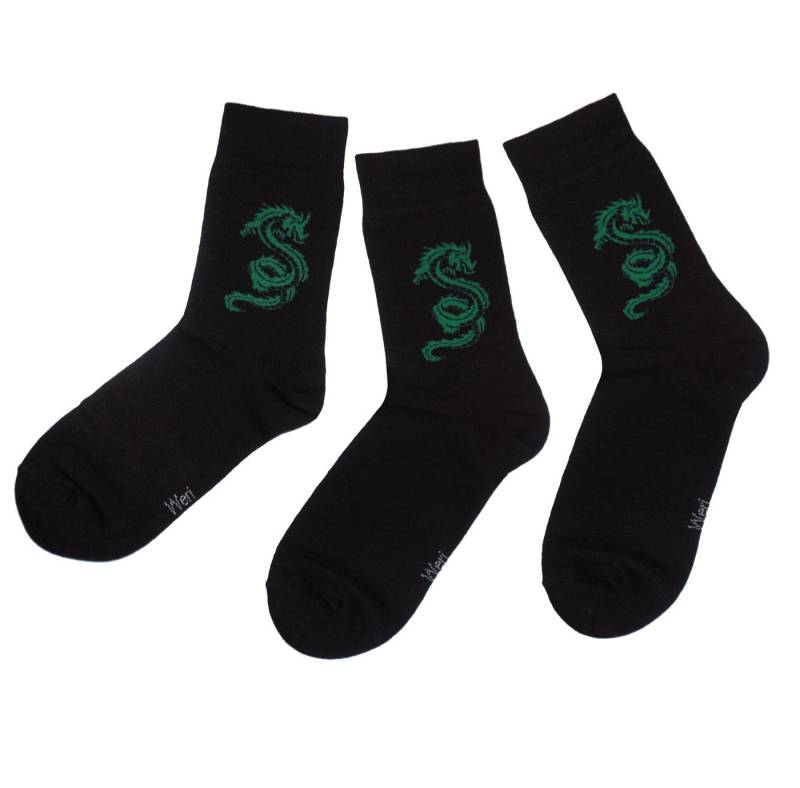 WERI SPEZIALS Strumpfhersteller GmbH Businesssocken Herren Businesssocken 3-er Pack >>Drache<< mit Baumwolle von WERI SPEZIALS Strumpfhersteller GmbH