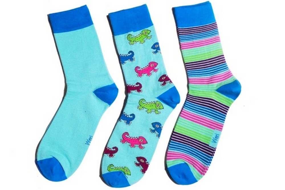 WERI SPEZIALS Strumpfhersteller GmbH Businesssocken Herren Socken 3-er Pack >>Chameleon<< aus Baumwolle (Set) von WERI SPEZIALS Strumpfhersteller GmbH