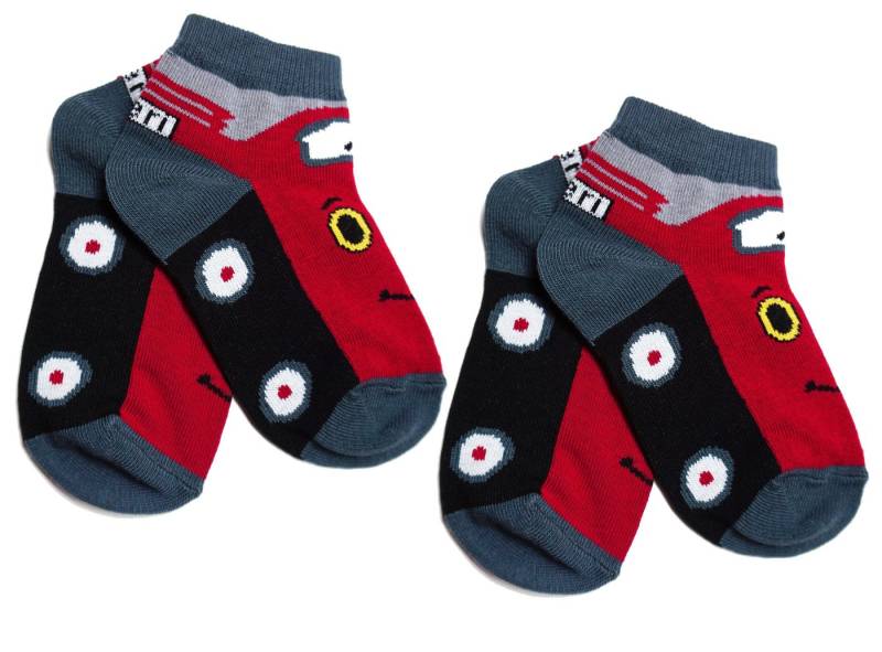 WERI SPEZIALS Strumpfhersteller GmbH Sneakersocken Kinder Sneakersocken 2-er Pack >>Blitz<< weiche Baumwolle (Set) 2er-Pack von WERI SPEZIALS Strumpfhersteller GmbH