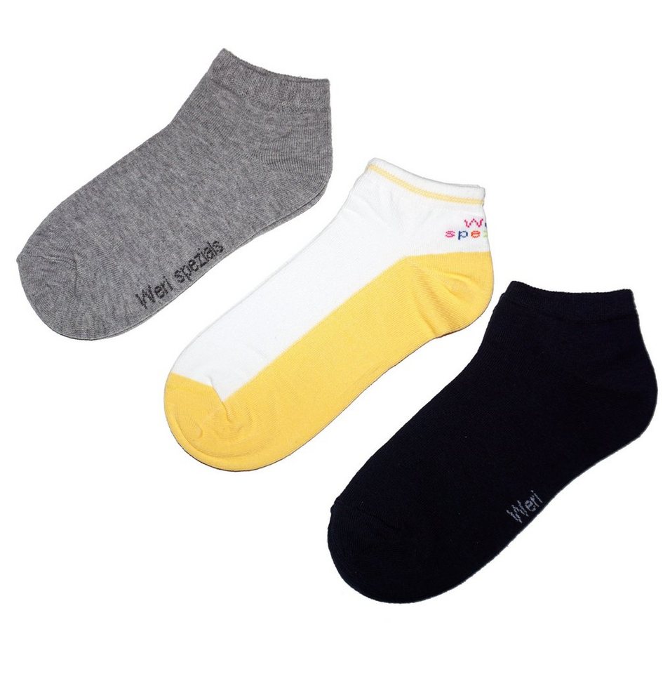 WERI SPEZIALS Strumpfhersteller GmbH Sneakersocken Sneakersocke 3-er Pack für Kinder und Damen>Sport Duo von WERI SPEZIALS Strumpfhersteller GmbH