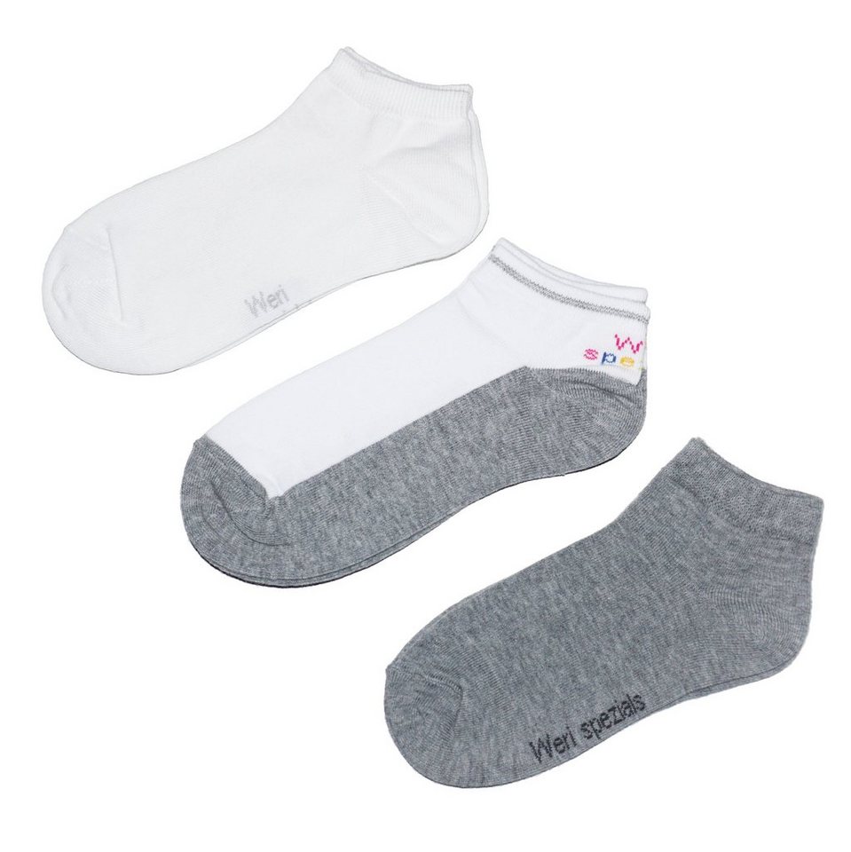 WERI SPEZIALS Strumpfhersteller GmbH Sneakersocken Sneakersocke 3-er Pack für Kinder und Damen>Sport Duo von WERI SPEZIALS Strumpfhersteller GmbH