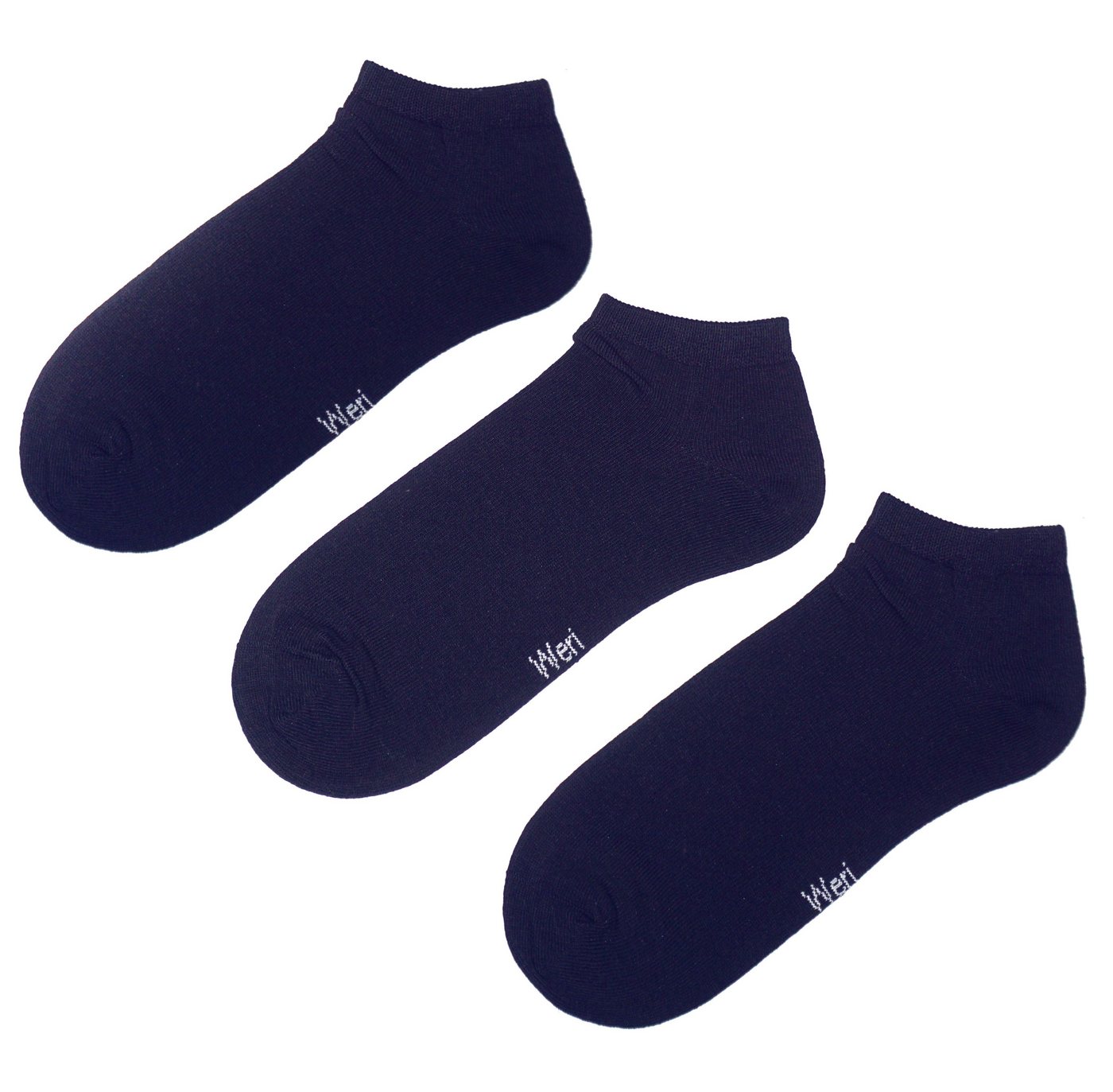 WERI SPEZIALS Strumpfhersteller GmbH Sneakersocken Sneakersocken 3-er Pack für Kinder Erwachsene>Einfarbig< Baumwolle (Set, 3-Paar) 3er-Pack von WERI SPEZIALS Strumpfhersteller GmbH