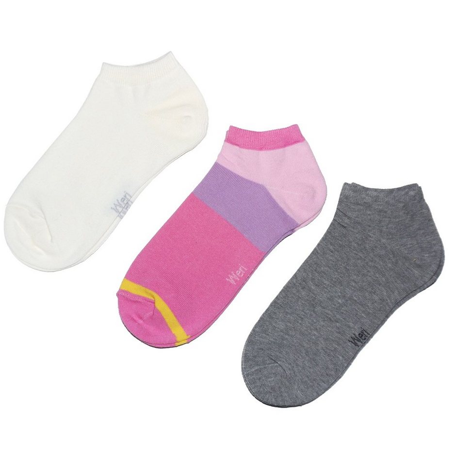 WERI SPEZIALS Strumpfhersteller GmbH Sneakersocken Sneakersocken 3-er Pack Kinder Erwachsene >Sport Modern< Baumwolle (Set) 3er-Pack von WERI SPEZIALS Strumpfhersteller GmbH