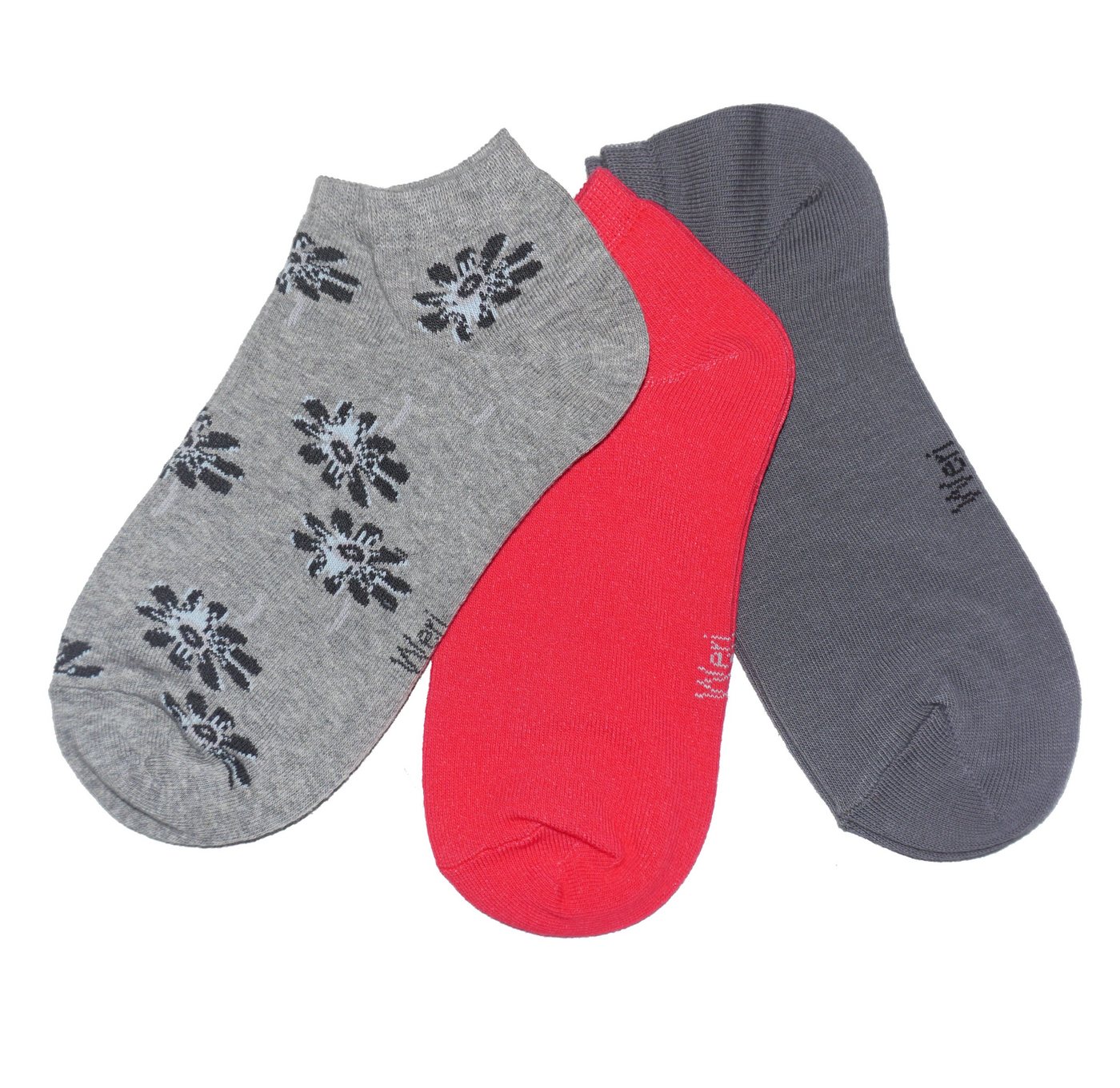 WERI SPEZIALS Strumpfhersteller GmbH Sneakersocken Sneakersocken 3-er Pack für Mädchen und Damen >Blumenwiese< Baumwolle (Set) von WERI SPEZIALS Strumpfhersteller GmbH